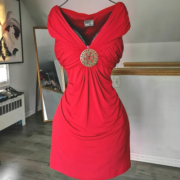 Muse Dresses & Skirts - Muse jewel Medallion Red dress size 10